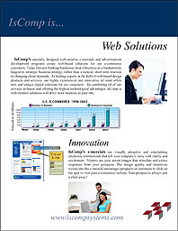 IsComp Systems Inc 4-Color Sales Brochure: Web Solutions
