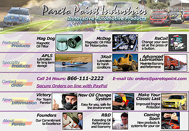 Pareto Point Website Concept: MotorSport