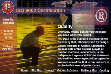 Fry Steel Website 1: ISO Certification